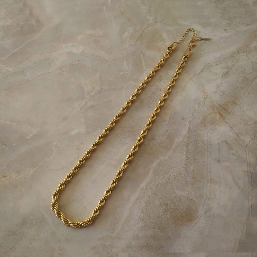NEW Gold Plated Rope Chain